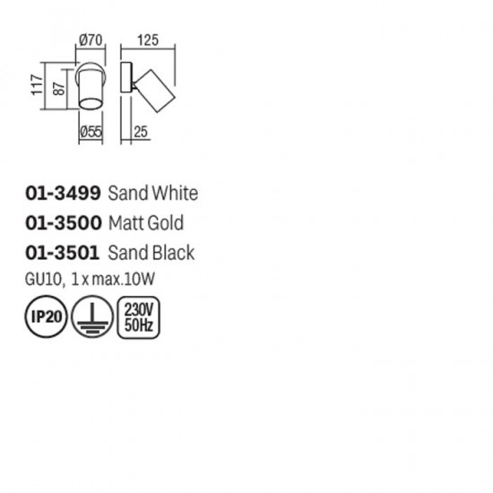 Aplica Smarter Modi, negru, 1XGU10, 01-3501 [2]