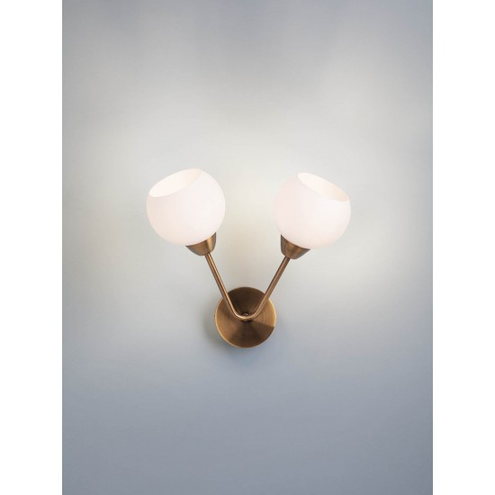 Aplica Smarter Pluri, bronz antic, sticla, 2XE27, 02-974 [2]