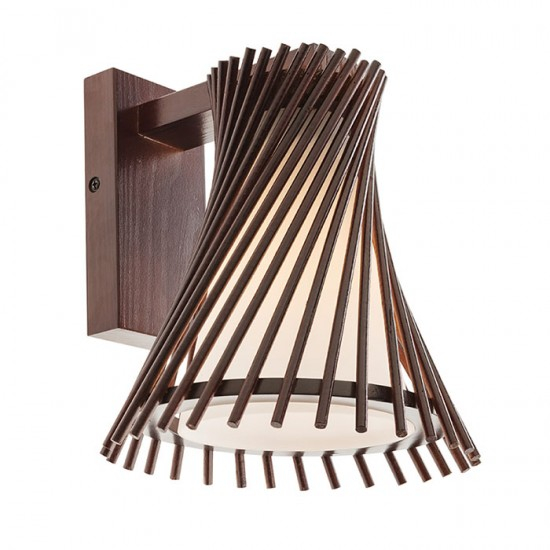 Aplica Smarter Shanghai, lemn wenge, sticla, 1XE27 [1]