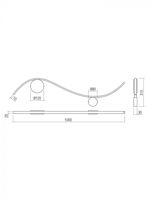 Aplică Smarter Wave  01-3112 LED 11W 857 lm 3000K Metal/Aluminiu Finisată alamă IP20 [2]