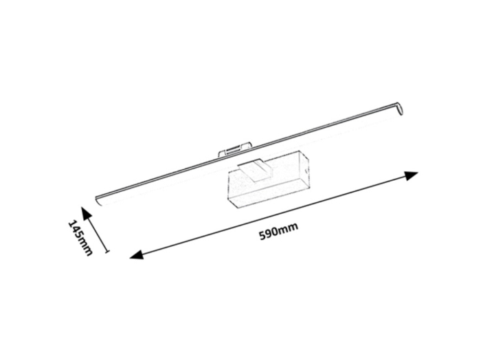Aplica tablou Rabalux Gaten LED 12W 630lm 3000K metal/ plastic black stil modern, IP20 78002 [7]