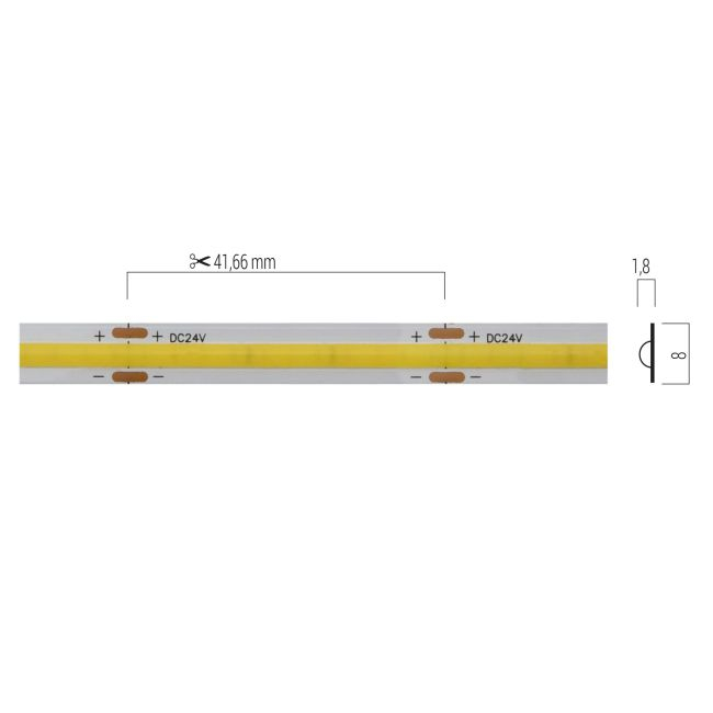 Banda flexibila LED LINEAR COB Arelux xsolis IP20 5m 24V DC 50W 352 LED/m 941 lm/m 6000K IP20 [2]