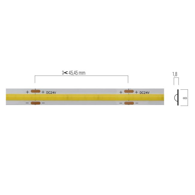 Banda flexibila LED LINEAR COB Arelux xsolis IP20 5m 24V DC 60W 512 LED/m 1153 lm/m 3000K IP20 [2]