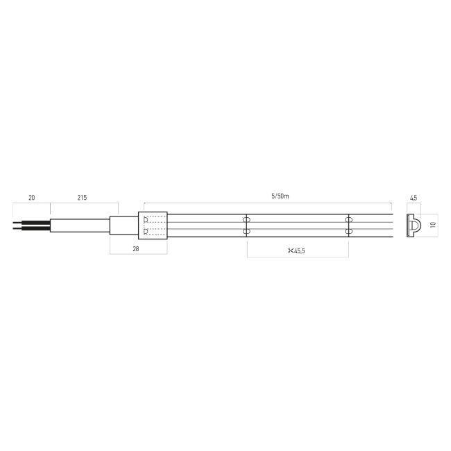 Banda flexibila LED LINEAR COB Arelux xtap 220V IP65 5m 220V AC 60W 286 LED/m 1028 lm/m 4000K IP65 [2]