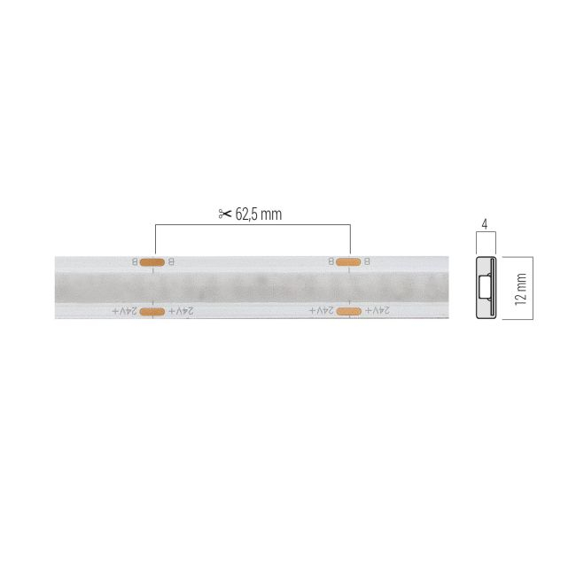 Banda flexibila LED RGB 3:1 0603 (1608) Arelux xsolis RGB IP67 5m 24V DC 65W 672 LED/m RGB IP67 [2]