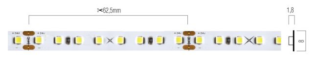 Bandă flexibilă LED SMD Arelux Xribo IP20 5000 mm 128 LED/m 1512 lm/m 12 W/m 4000K CRI90 24V DC IP20 [2]