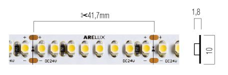 Bandă flexibilă LED SMD Arelux Xribo IP20 5000 mm 192 LED/m 2160 lm/m 18 W/m 2700K CRI90 24V DC IP20 [2]
