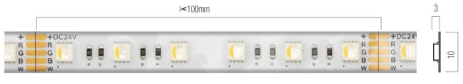 Banda flexibila LED SMD Arelux Xstrip RGB IP65 5000 mm 60 LED/m R 360 lm/m, G 760 lm/m, B 220 lm/m 14,4 W/m RGB+3000K  24V DC IP65 [2]