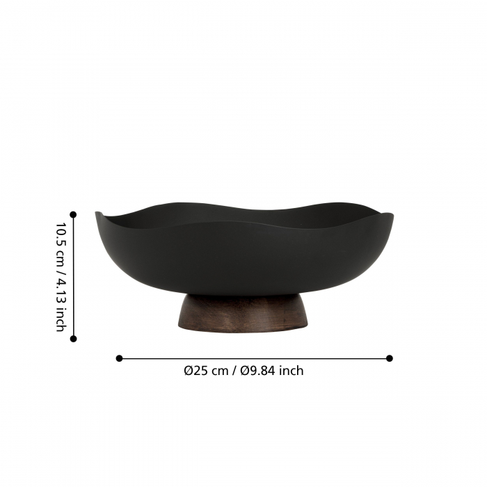Bol EGLO MONYWA 427506 Lemn Metal Black Ø250 mm  [4]
