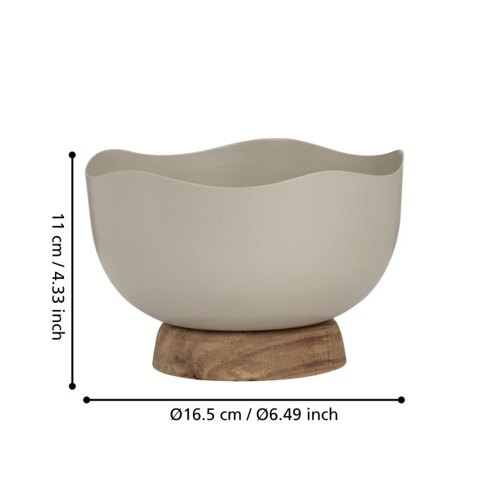 Bol EGLO MONYWA 427508 Lemn Metal Beige Natural  Ø165 mm  [3]