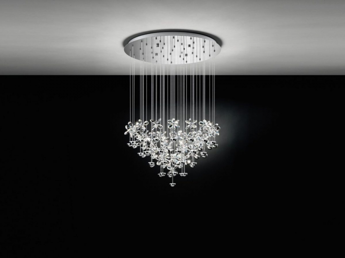 Candelabru EGLO PIANOPOLI 93661, LED 43x2,5W 11610lm, 780mm, Crom/Cristal [2]