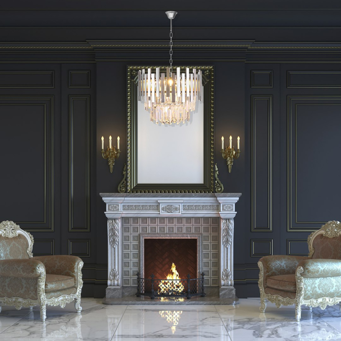 Candelabru Milagro Aspen  6xE14 40W   230V/50Hz Chrome Metal & Cristal IP20 [5]