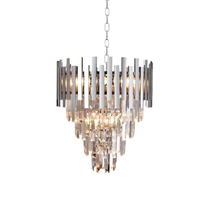 Candelabru Milagro Aspen  9xE14 40W   230V/50Hz Chrome Metal & Cristal IP20 [3]