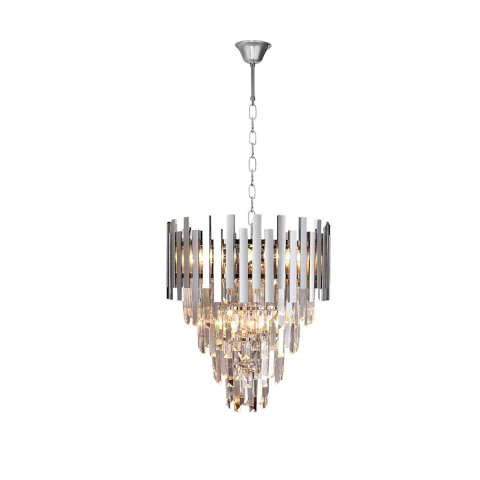 Candelabru Milagro Aspen  9xE14 40W   230V/50Hz Chrome Metal & Cristal IP20 [2]