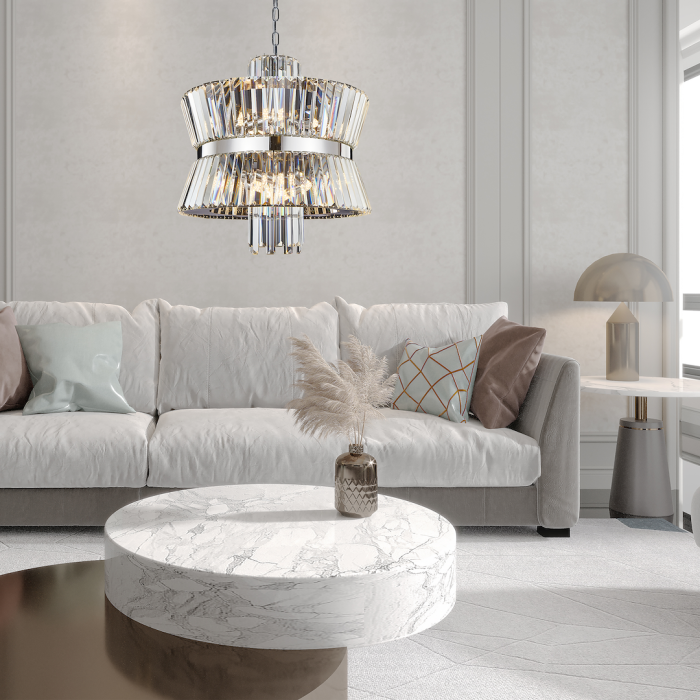 Candelabru Milagro Aurelia  12xE14 max 40W   230V/50Hz Chrome Metal & Cristal IP20 [3]