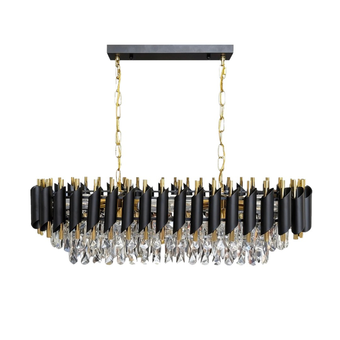 Candelabru Milagro Cristal  10xE14 max 10W    230V/50Hz Black & Gold Metal & Cristal IP20 [8]