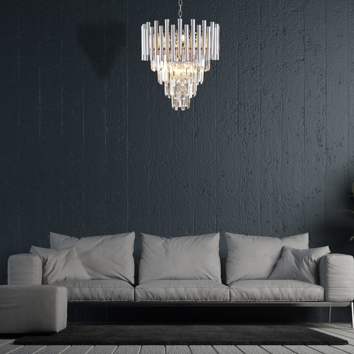 Candelabru Milagro Madison  9xE14 40W   230V/50Hz Chrome Metal & Cristal IP20 [7]