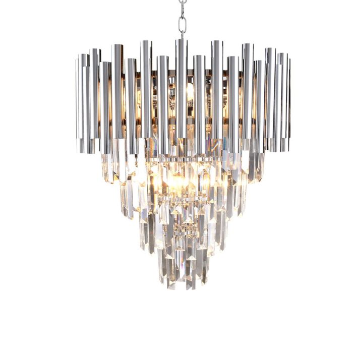 Candelabru Milagro Madison  9xE14 40W   230V/50Hz Chrome Metal & Cristal IP20 [4]