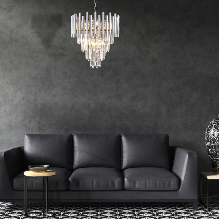 Candelabru Milagro Madison  9xE14 40W   230V/50Hz Chrome Metal & Cristal IP20 [6]