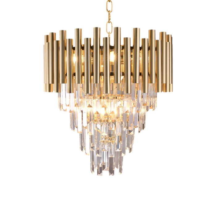 Candelabru Milagro Madison  9xE14 40W   230V/50Hz Gold Metal & Cristal IP20 [4]