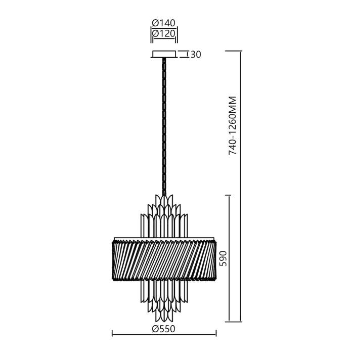 Candelabru Milagro Margot  9xE14 max 40W   230V/50Hz Chrome Metal & Cristal IP20 [5]