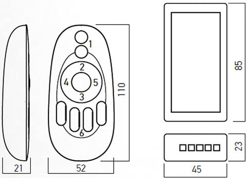 Controller banda LED Arelux CTR114, Plastic ABS, Telefomanda radio frecventa IP20 [2]