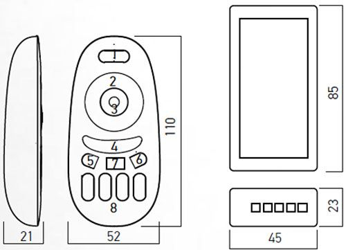 Controller banda LED Arelux CTR104 semnal RGBW, Plastic ABS, Telecomanda radio frecventa IP20 [2]