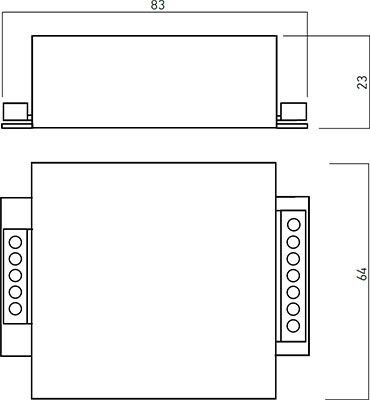 Amplificator de semnal Arelux AMP100 RBG/RGBW Plastic ABS, Aluminiu IP20 [2]