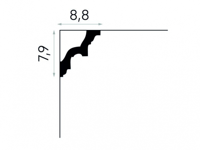 Cornisa Poliuretan Mardom MDA002 79x88x2000 mm [3]