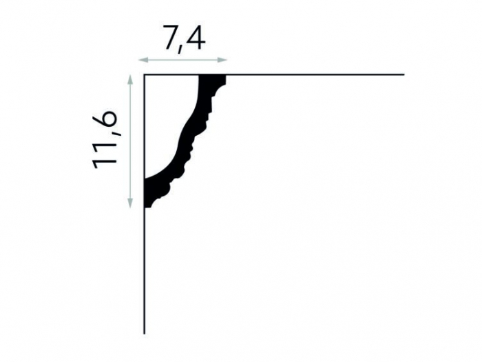 Cornisa Poliuretan Mardom MDA098 116x74x2000 mm [3]