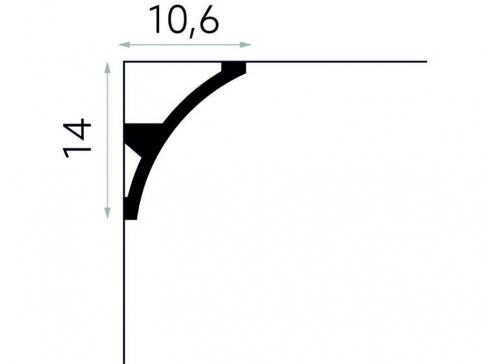 Cornisa Poliuretan Mardom MDB101 140x106x2000 mm [4]
