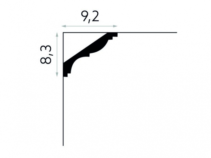 Cornisa Poliuretan Mardom MDB117 83x92x2000 mm [3]