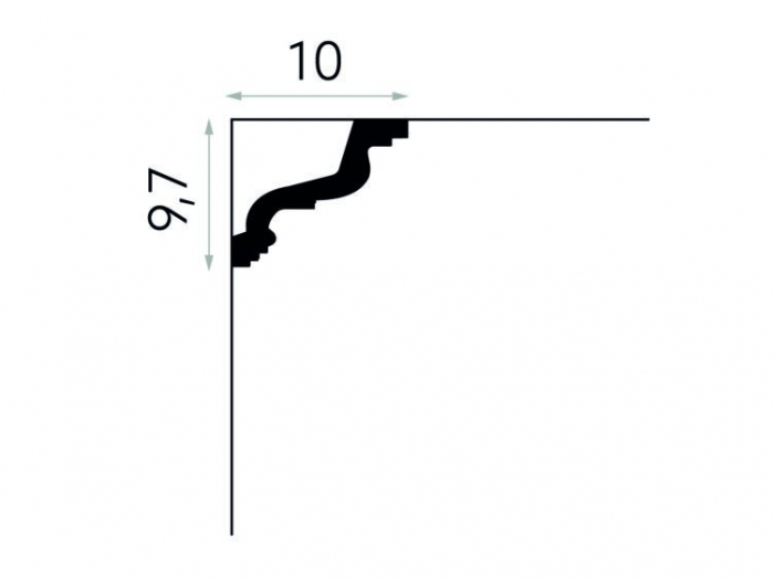 Cornisa Poliuretan Mardom MDB118 100x97x2000 mm [3]