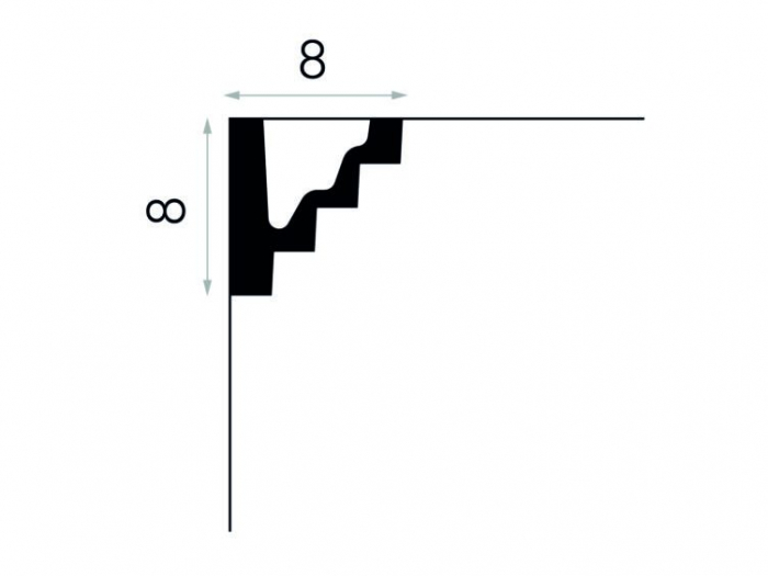 Cornisa Poliuretan Mardom MDB134 80x80x2000 mm [3]