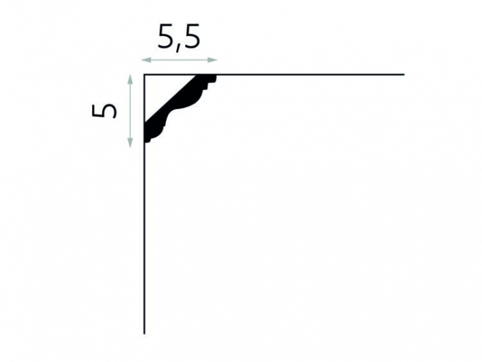 Cornisa Poliuretan Mardom MDB147 50x55x2000 mm [3]