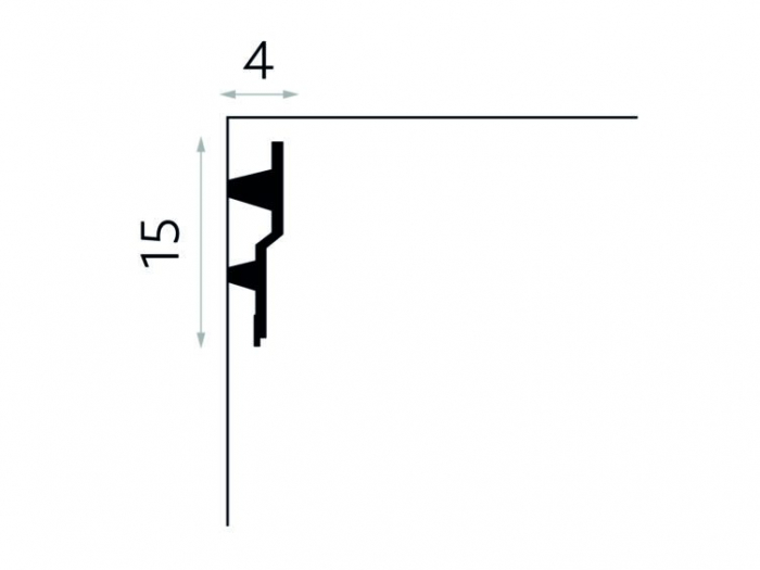Cornisa Poliuretan Mardom MDB150 150x40x2000 mm [4]