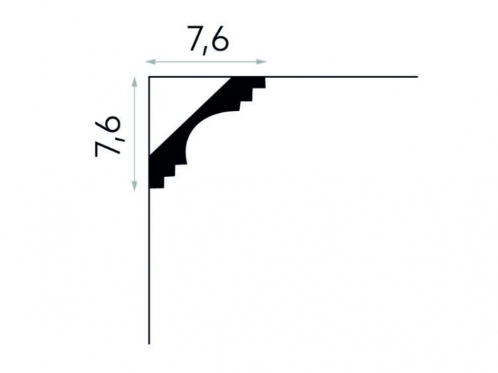 Cornisa Poliuretan Mardom MDB152 76x76x2000 mm [3]