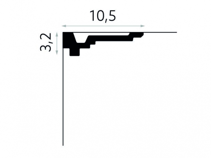 Cornisa Poliuretan Mardom MDB162 32x105x2000 mm [3]