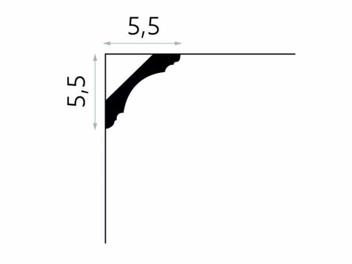 Cornisa Poliuretan Mardom MDB167 50x55x2000 mm [3]