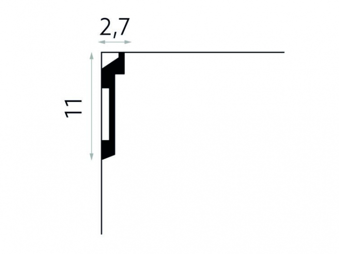 Cornise Polimer Rigid Polyforce Mardom MD025 110x27x2000 mm [3]