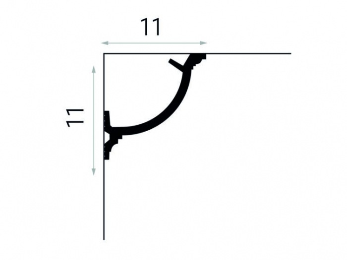 Cornisa Polimer Rigid Polyforce Mardom QL027 110x110x2000 mm [4]