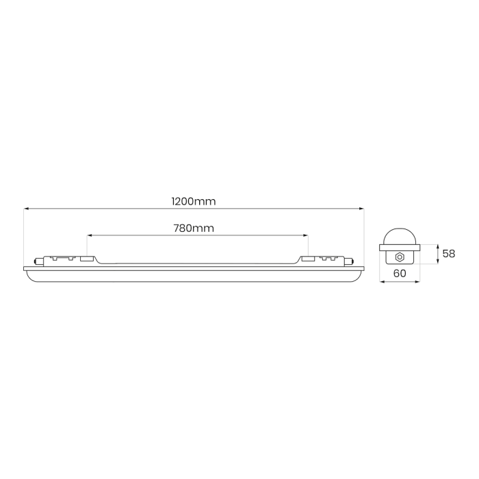 Corp de iluminat etanș LED 36W 3850LM 4000K 120CM IP65 [3]