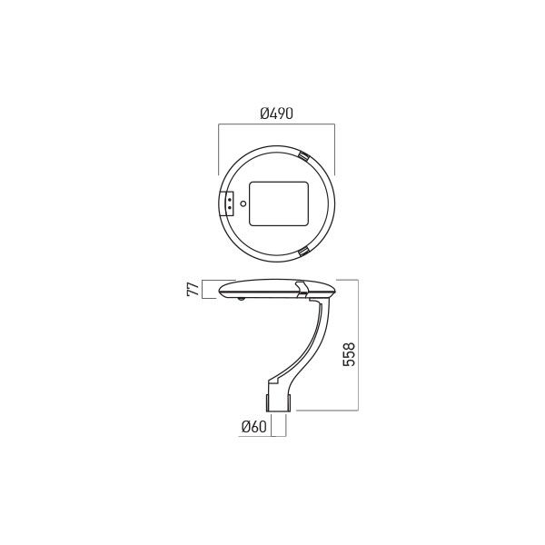 Corp de iluminat rezidențial și pentru decor urban Arelux Xplaza PLZ21T2NW DG 60W LUXEON 3030 LUMILEDS 4000K 8265lm 120-240V AC Gri inchis IP66 [2]