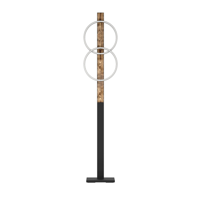 Lampadar EGLO Boyal 900892 LED 2X12W 3000K 3400lm 220-240V,50/60Hz L 300mm x H 1500mm otel/lemn negru/maro rustic plastic alb IP20 [4]