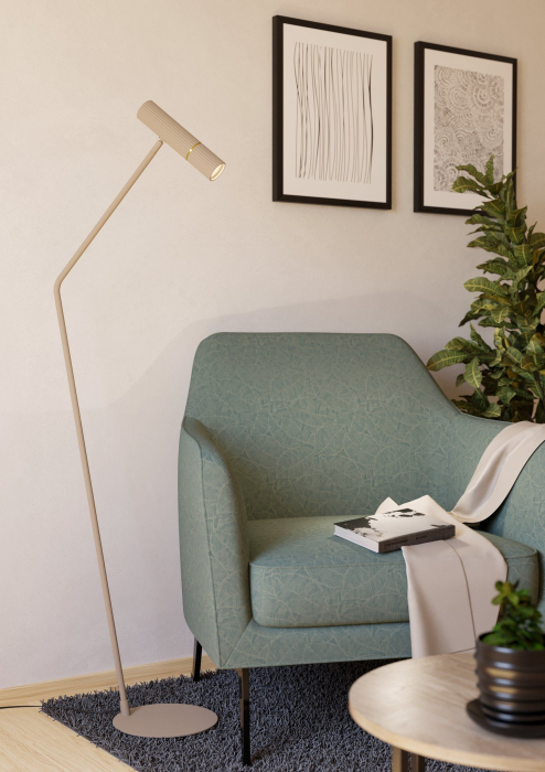 Lampadar EGLO Caminia 901155 GU10 1X4,7W 220-240V,50/60Hz L 405mm x l 270mm x H 1585mm otel sandy/alama periata  IP20 [6]