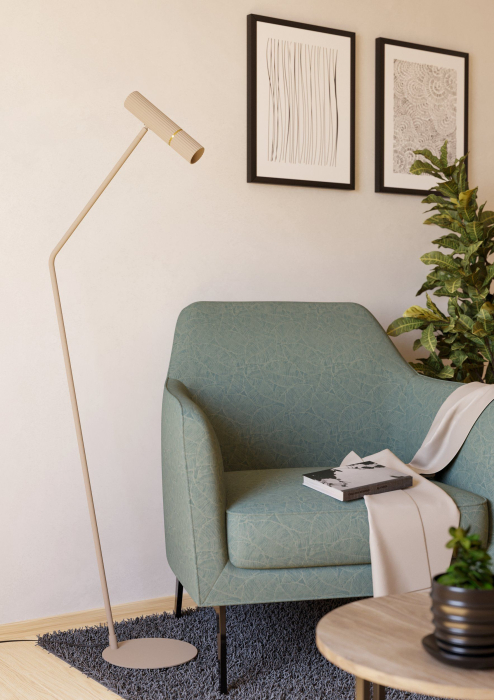 Lampadar EGLO Caminia 901155 GU10 1X4,7W 220-240V,50/60Hz L 405mm x l 270mm x H 1585mm otel sandy/alama periata  IP20 [2]