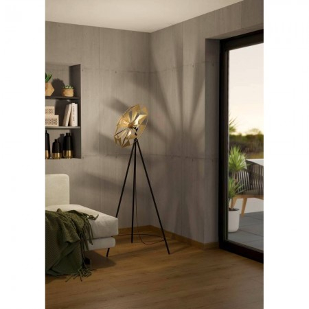 Lampadar Eglo Castanuelo, negru/auriu, 1XE27, H.152 cm, 43809 [2]