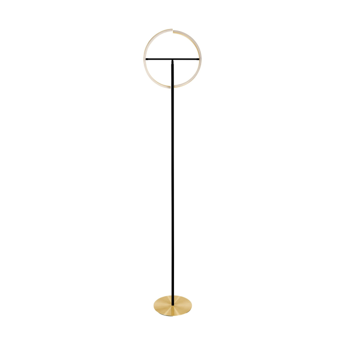 Lampadar EGLO Castelpoto 901973 LED 2X8,8W 3000K 2000lm 220-240V,50/60Hz H 1800mm x Ø400mm otel negru/alama periata plastic alb IP20 [3]