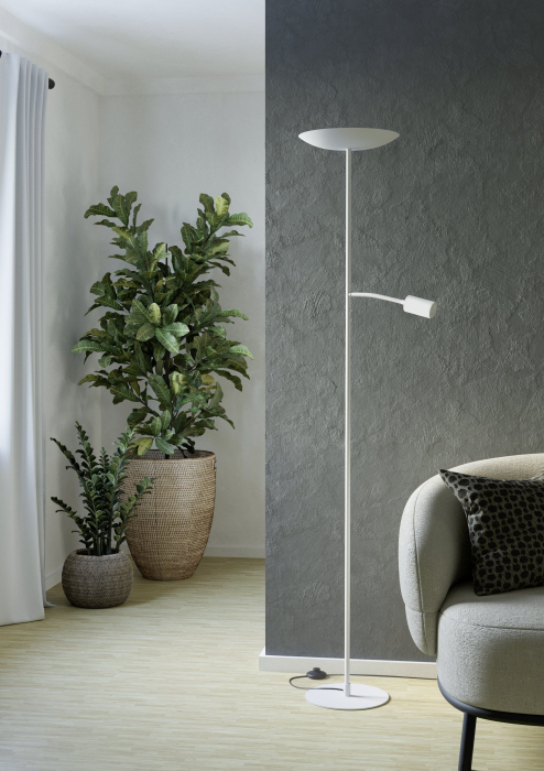 Lampadar EGLO Conivarino 901978 LED;LED 26,5W;1X4W 2700K 3150;480lm 220-240V,50/60Hz H 1700mm x Ø320mm otel alb  IP20 [2]