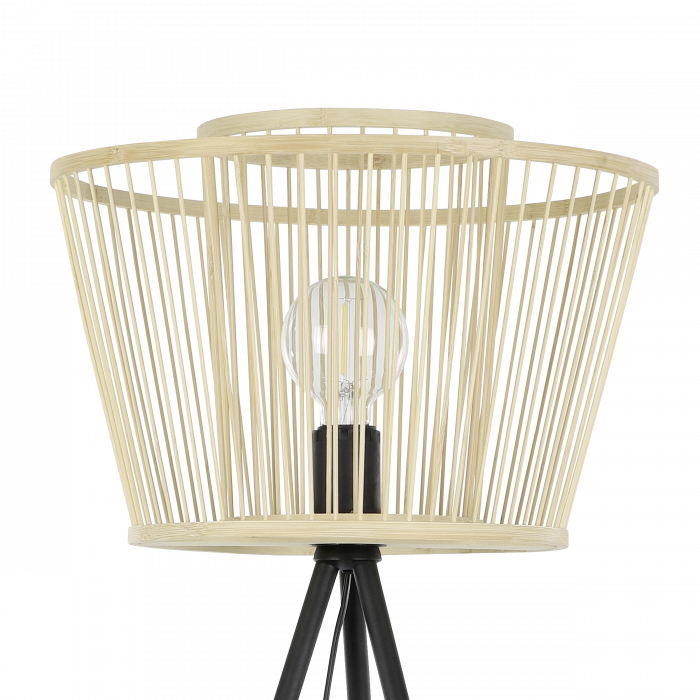 Lampadar EGLO Hykeham 43855 E27 1X40W 220-240V,50/60Hz H 1295mm x Ø380mm otel negru lemn natur IP20 [2]